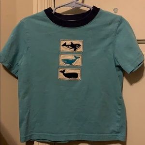 Janie & Jack 2t whales appliqué shirt